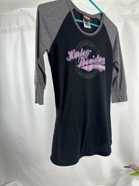 Women’s 0158 SZ Medium black and purple Harley Davidson T-shirt
